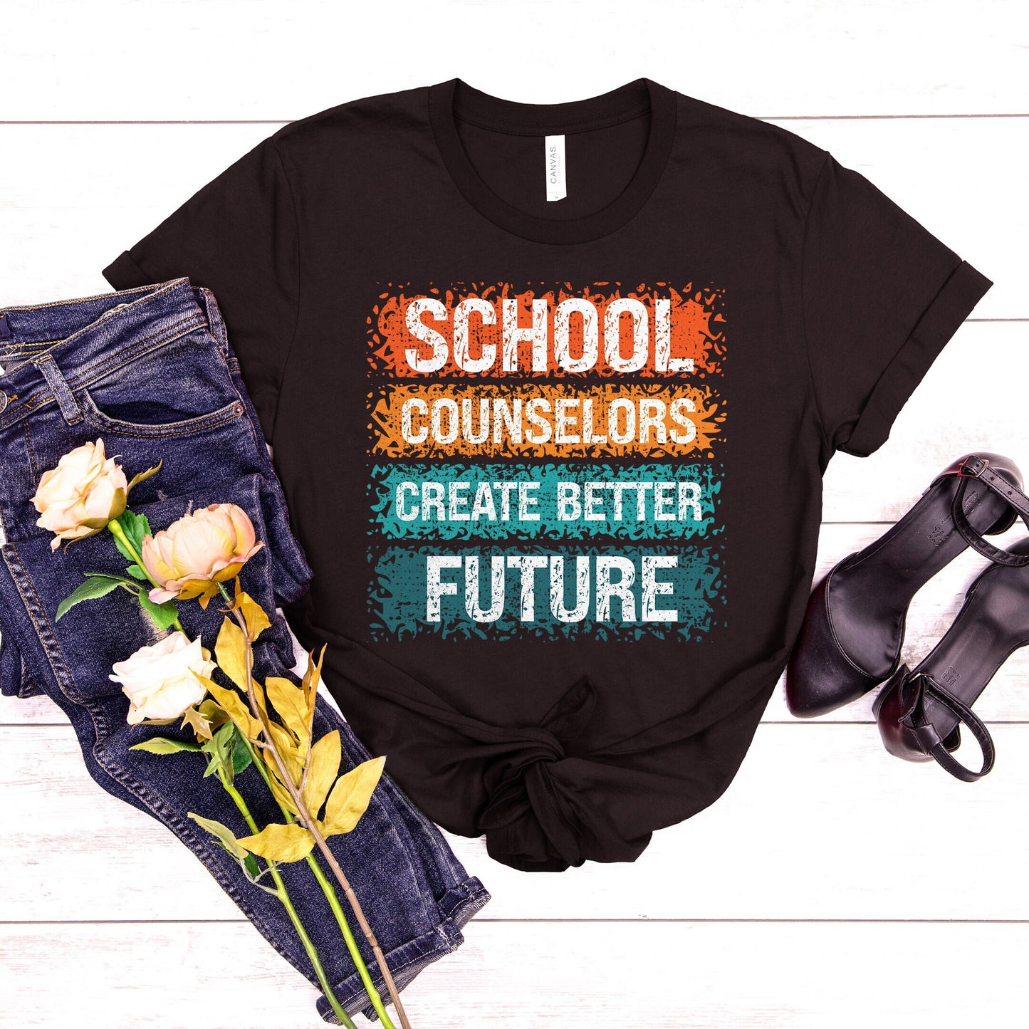 School Counselors Better Future Shirt, School Counselor Mentor T-Shirt, Guidance Counselor Counseling 2022 Students Sunset Retro Vintage Tee