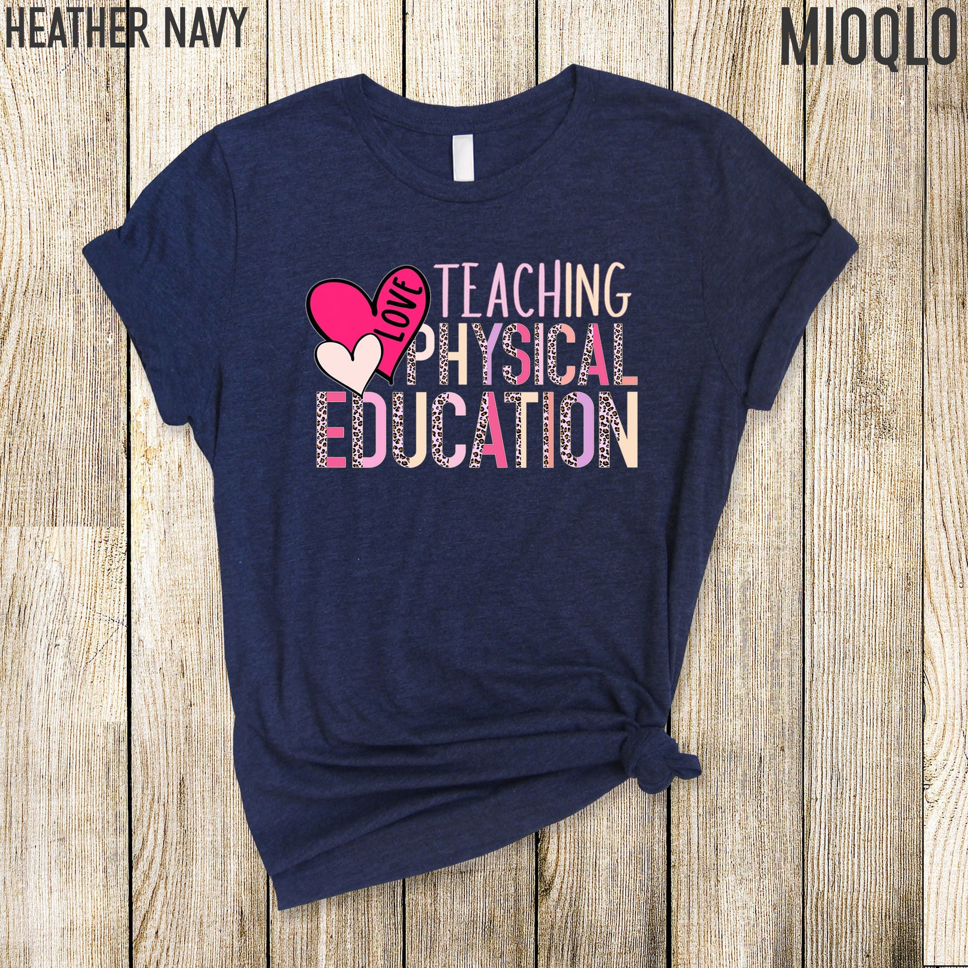Love Teaching Physical Education Shirt, PE Teachers Valentines Day Gift Tee, Birthday PE Teacher Elementary Thank You Gift, Gymnastic Teach