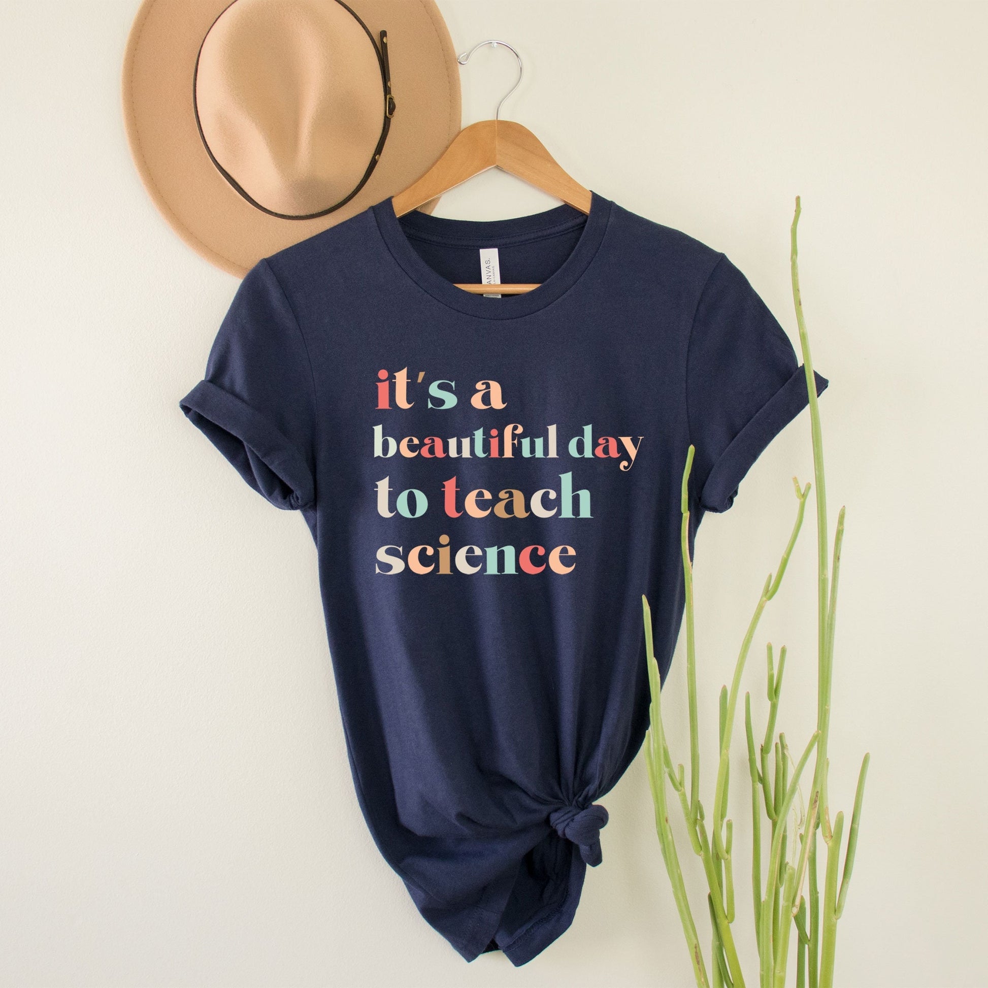 It's A Beautiful Day To Teach Science Shirt, Math Teachers Shirts Middle High School Teacher Gifts 5th Grade 10th Grade Speech Math Stem Tee