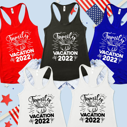 Family Vacation 2022 Shirt, Best Friend Tank, Family Matching Tank Top, 4th Of July Vacation Tank, Vacation Mode Shirts, USA Match Road Trip